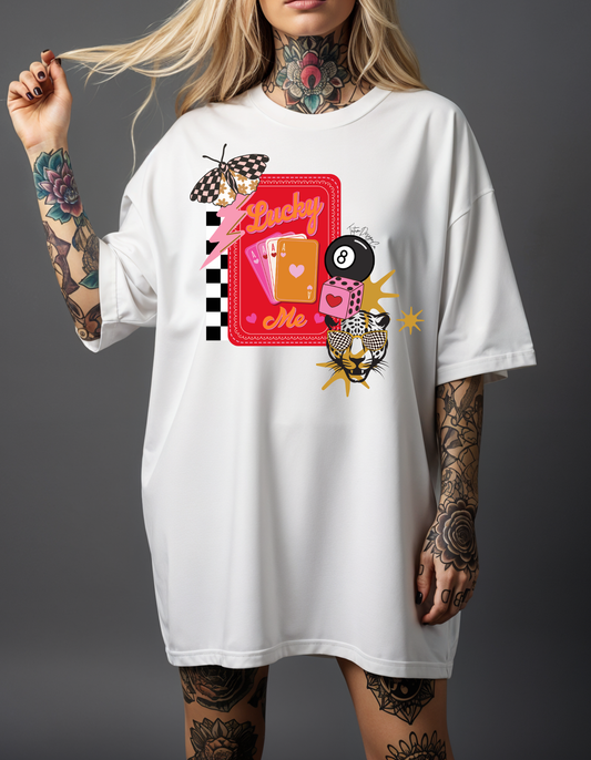 Lucky Me- Black Cat Tee