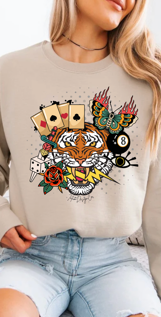 Tigar 8ball sand crewneck