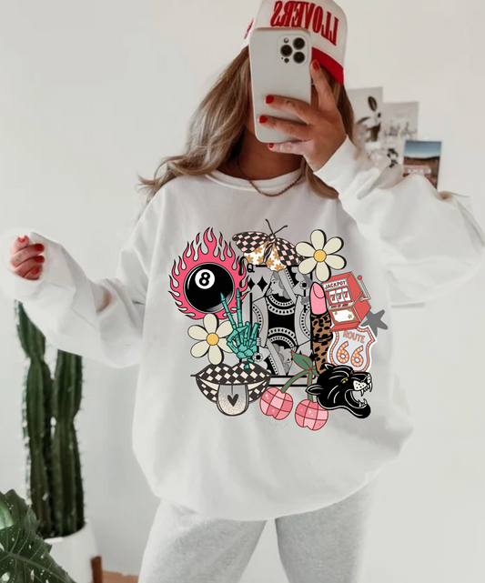 Route66 white crewneck