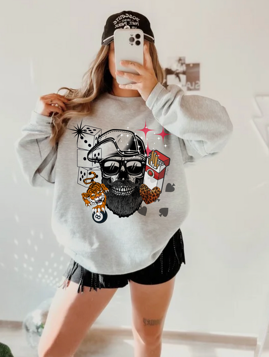 Dice skull crewneck
